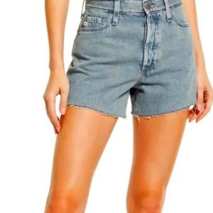 Ag Adriano Goldschmied Blue Jean Shorts High Rise Wedgie Alexxis